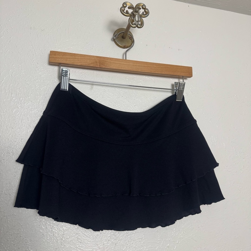 Body Glove Black Layered Mini Skirt Swim Coverup